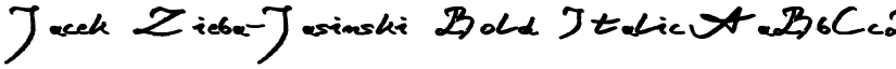 Jacek Zieba-Jasinski Bold Italic font