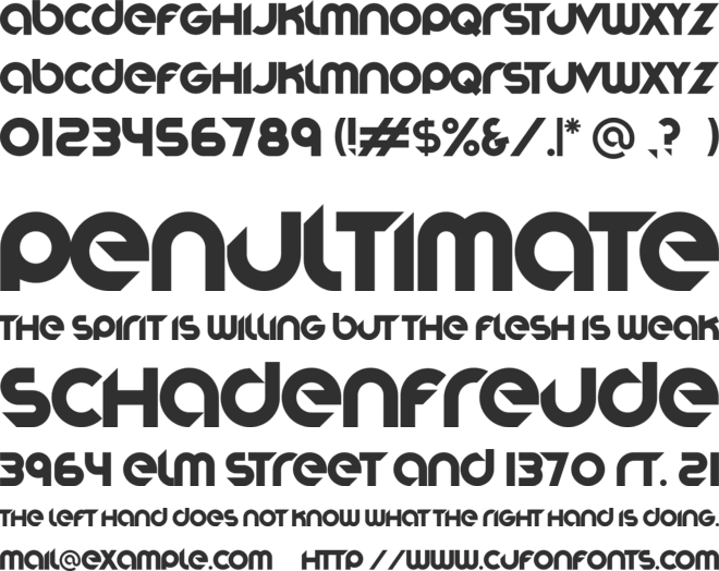 Stereofunk font preview