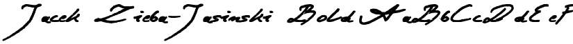Jacek Zieba-Jasinski Bold font