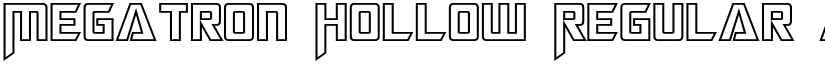 Megatron Hollow Regular font