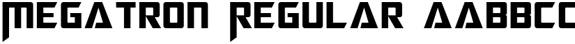 Megatron Regular font