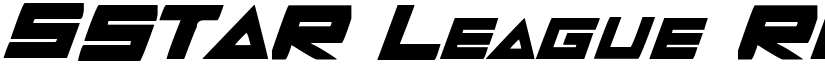 5STAR League Regular font