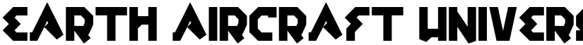 earth aircraft universe Regular font