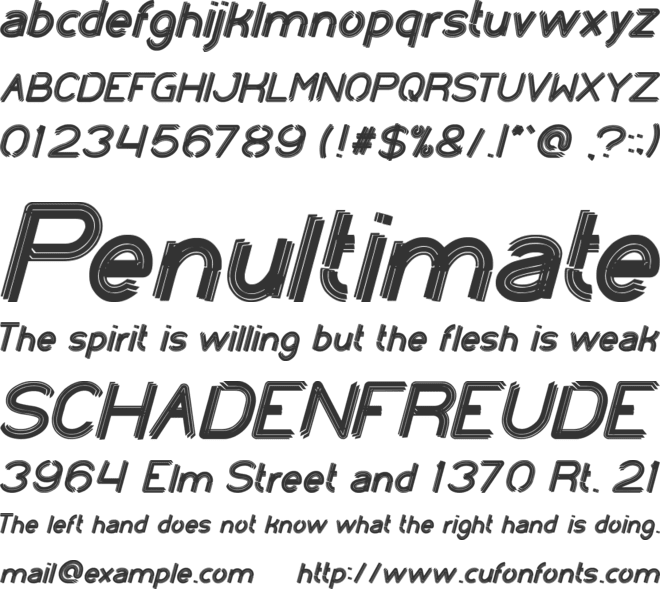 XTRAPOWER font preview