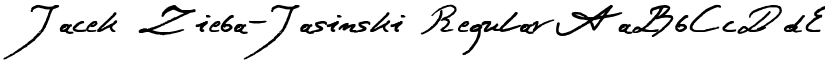 Jacek Zieba-Jasinski Regular font