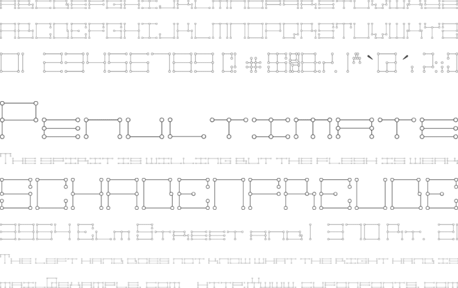 Technolines font preview