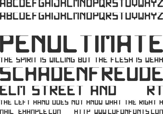 Old computer St font preview