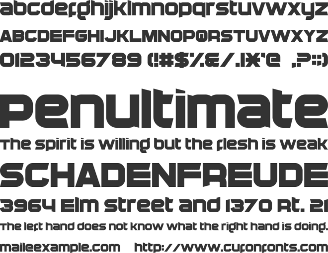 Cassius Garrod font preview