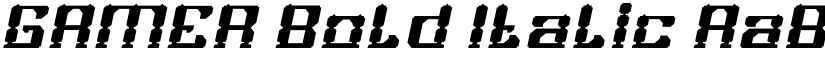 GAMER Bold Italic font