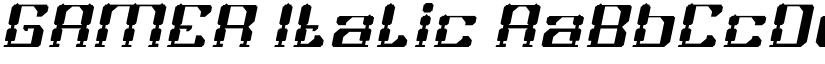 GAMER Italic font