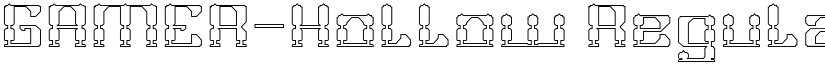 GAMER-Hollow Regular font