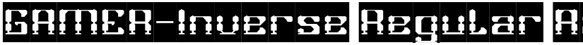 GAMER-Inverse Regular font