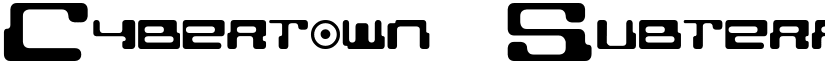 Cybertown Subterranean font download