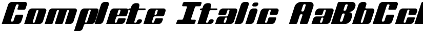 Complete Italic font