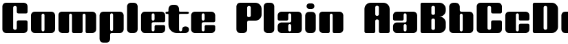 Complete Plain font