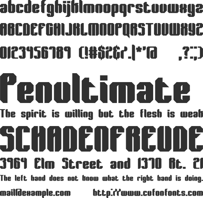 Wager BRK font preview
