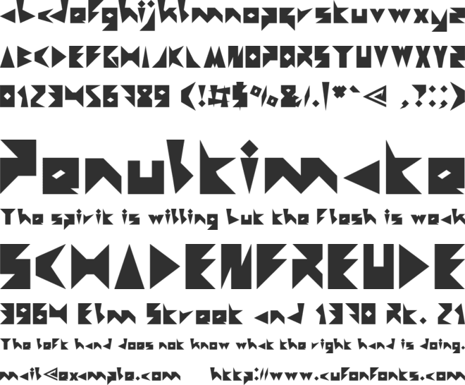 Creative Mind font preview
