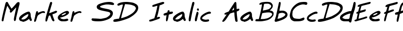 Marker SD Italic font
