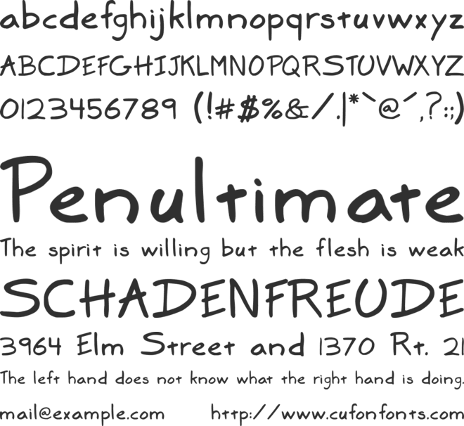 Marker SD font preview