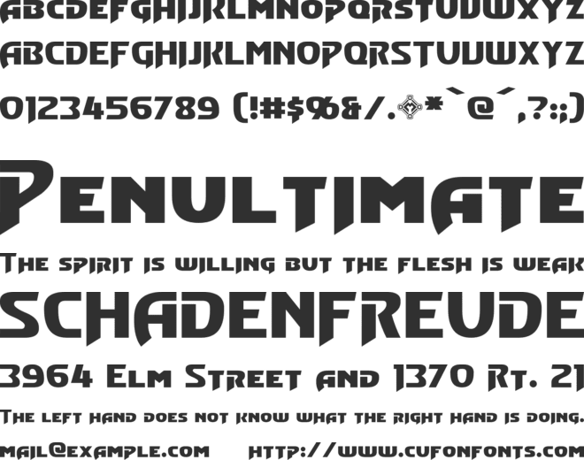 Convoy font preview