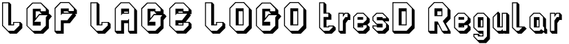LGF LAGE LOGO tresD Regular font
