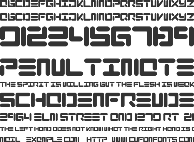 XOLO font preview