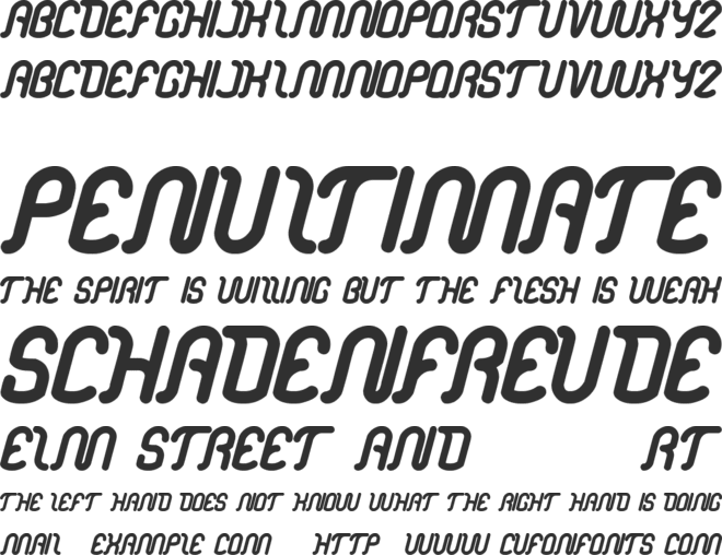 electronic font preview