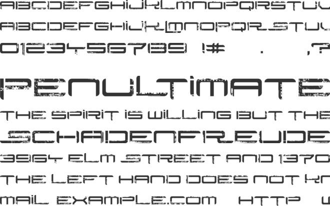 Rysky Lines font preview