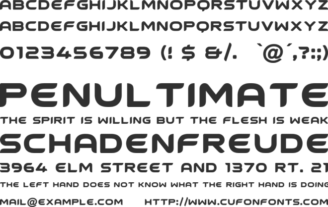 Ground Control font preview