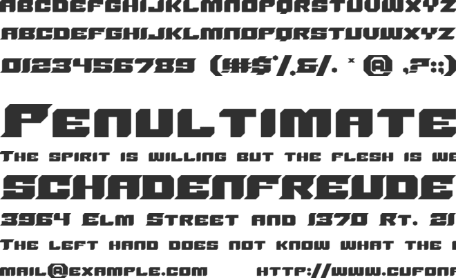 SharpCore font preview