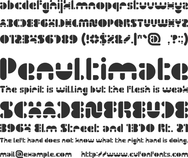 IMPULSE OF HEART font preview