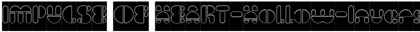 IMPULSE OF HEART-Hollow-Inverse Regular font