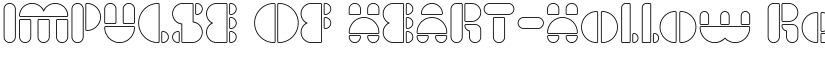 IMPULSE OF HEART-Hollow Regular font