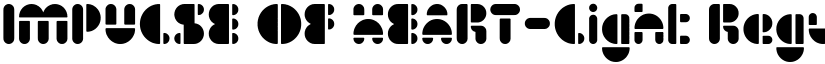 IMPULSE OF HEART-Light Regular font