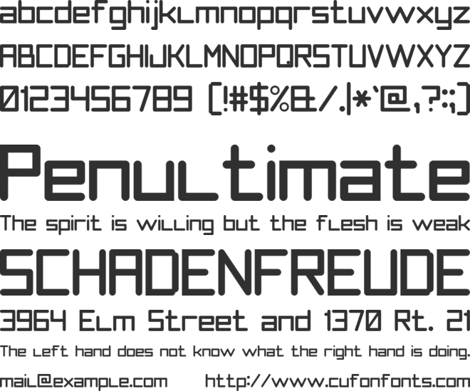 Smooth Line 7 font preview
