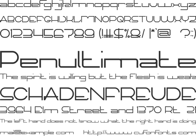 TECHNO CAPTURE font preview