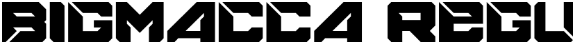 BIGMACCA Regular font