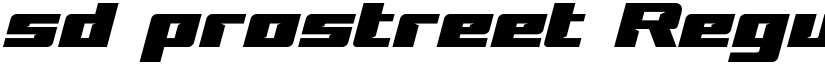 sd prostreet Regular font