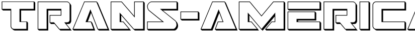 Trans-America 3D Regular font