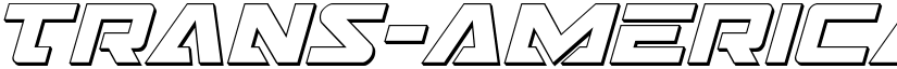 Trans-America 3D Italic Italic font
