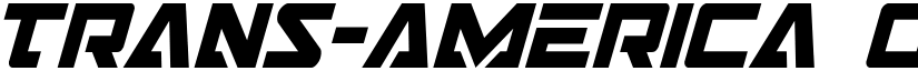 Trans-America Condensed Italic Condensed Italic font
