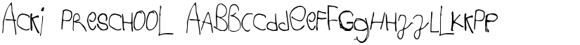 Acki Preschool font