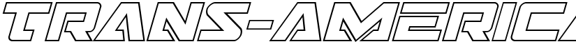 Trans-America Outline Italic Italic font