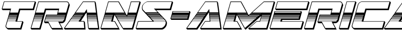 Trans-America Platinum Italic Italic font