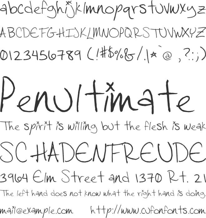 Salamander font preview