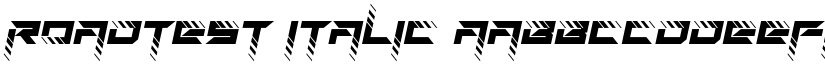 RoadTest Italic font