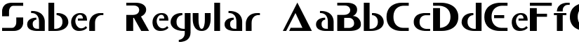 Saber Regular font