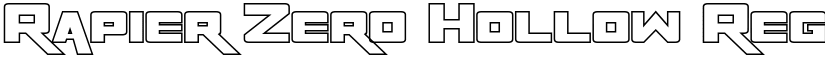 Rapier Zero Hollow Regular font