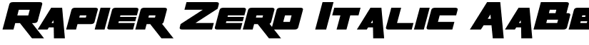 Rapier Zero Italic font