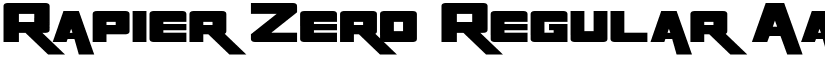 Rapier Zero Regular font